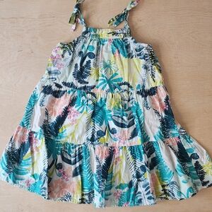 Tea Collection Tropical Cotton Girls Sundress Size 2